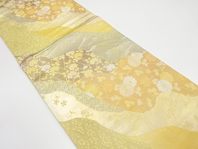 JAPANESE FUKURO OBI / WOVEN ROUGH WAVE